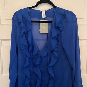 H&M Sheer Ruffle Dress NWT